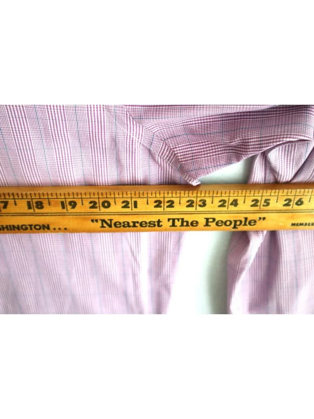 Decaro Men’s Pink Check Dress Shirt Long Sleeve Button Front Business Casual L